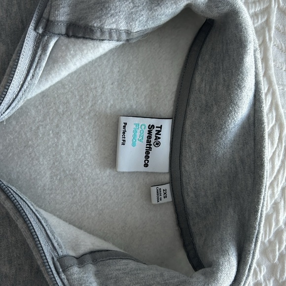 TNA Sweatfleece (from aritiza) cropped quarter zip - Picture 2 of 3